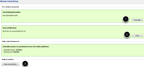 Inschrijving: formulier